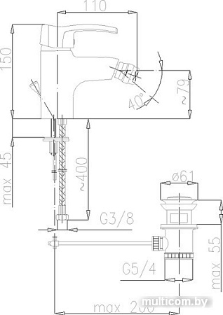 Смеситель Armatura Kwarc 4207-015-00