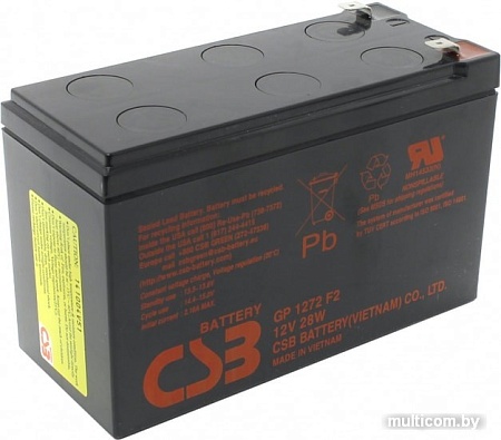 Аккумулятор для ИБП CSB GP1272 28W F2 (12В/7.2 А·ч)