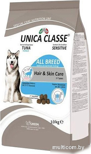 Сухой корм для собак Unica Natura Classe для ухода за шерстью и кожей 10 кг