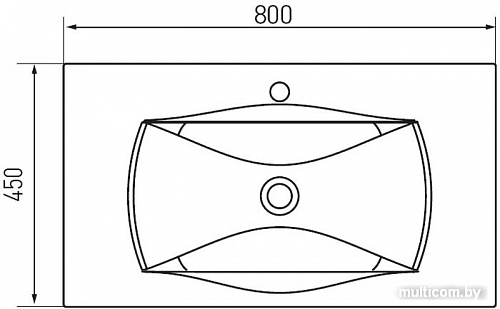 Умывальник Акватон Блент 80 80x45