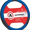 Оплетка на руль Autoprofi AP-1010 BK/BL (M) (черный/синий)