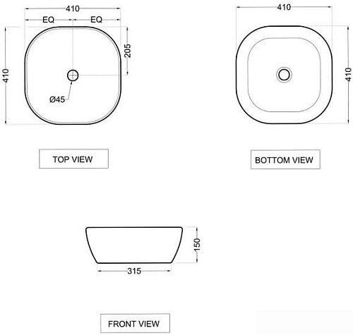 Умывальник Jaquar JDS-WHT-25911