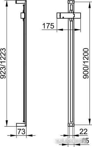 Душевая штанга Keuco Edition 11 51185010900