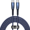 Кабель Baseus Glimmer Series Fast Charging Data Cable USB Type-C - Type-C 100W CADH000703 (1 м, синий)