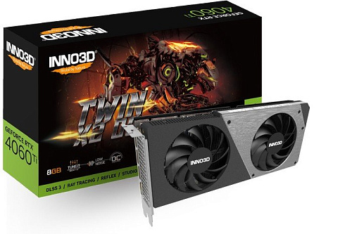 Видеокарта Inno3D GeForce RTX 4060 Ti 8GB Twin X2 OC N406T2-08D6X-171153N