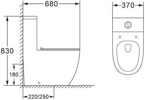 Унитаз напольный Azario Morano AZ-1001
