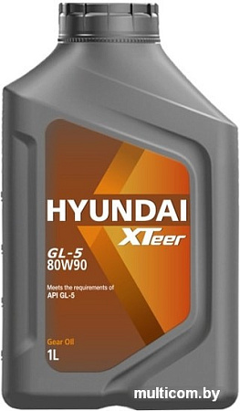 Трансмиссионное масло Hyundai Xteer Gear Oil-5 80W-90 1л