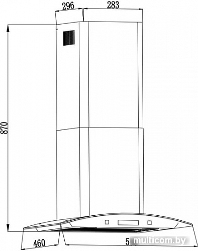 Кухонная вытяжка Backer QD60E-MC White 12K