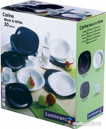 Столовый сервиз Luminarc Carine Black White N1500