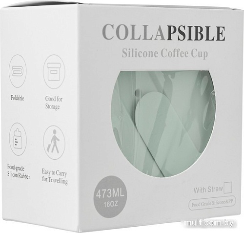 Многоразовый стакан Collapsible 473 мл (небесная лазурь)