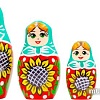 Развивающая игра Брестская Матрешка В сарафане с подсолнухами (набор 5 шт)