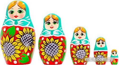 Развивающая игра Брестская Матрешка В сарафане с подсолнухами (набор 5 шт)
