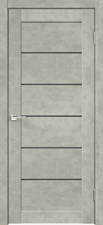 Межкомнатная дверь Velldoris Loft 1 90x200 (бетон светло-серый, мателюкс графит)