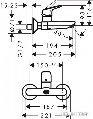 Смеситель Hansgrohe Logis 71225000