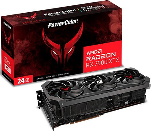 Видеокарта PowerColor Red Devil AMD Radeon RX 7900 XTX 24GB GDDR6 RX 7900 XTX 24G-E/OC
