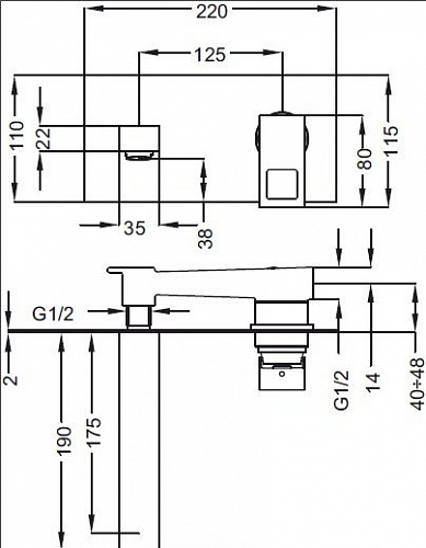 Смеситель Cezares Molveno-BLS2-01-W0