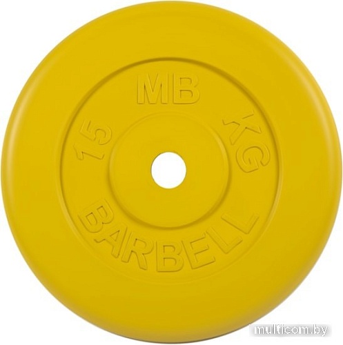 MB Barbell Стандарт 31 мм (1x15 кг, желтый)