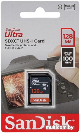 Карта памяти SanDisk Ultra SDXC SDSDUNR-128G-GN3IN 128GB