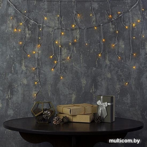 Бахрома Luazon 48 LED 1.8х0.5м (желтый) 3556833