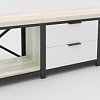 Тумба Hype Mebel Хельга 150x40 (черный-древесина белая)