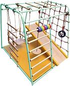 Детский спортивный комплекс Вертикаль Веселый малыш Maxi (горка, мягкие бортики, изумрудный)