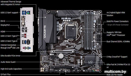 Материнская плата Gigabyte Z490M (rev. 1.0)