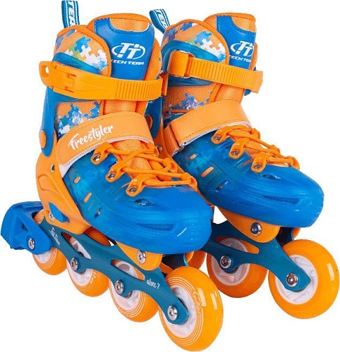 Роликовые коньки Tech Team Freestyler (р-р 32-35, оранжевый)