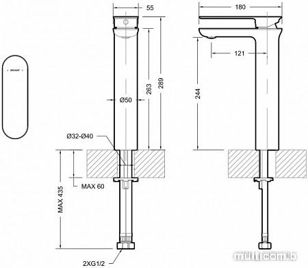 Смеситель Bravat Gina F165104C-A-ENG