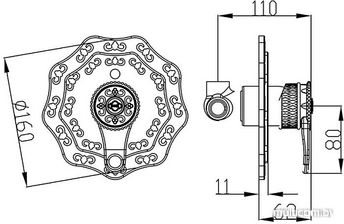 Смеситель ZorG Sanitary A 404DK-BR (античная бронза)