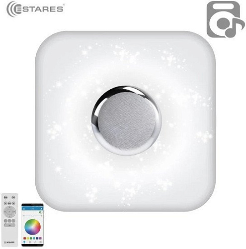 Светильник-тарелка Estares Music Rgb 80W S-APP-430-WHITE/CHROME-220-IP20