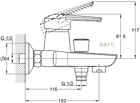 Смеситель Solone LUN3-A031