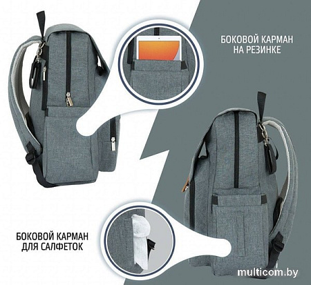 Рюкзак для мамы Nuovita CapCap Hipster (серый)