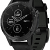 Умные часы Garmin Fenix 5S Plus Sapphire (черный/черный кожаный)