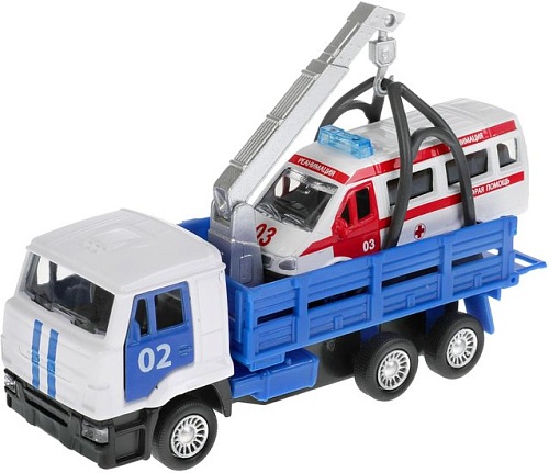 Набор Технопарк Камаз Эвакуатор и ГАЗель. Скорая помощь SB-19-29-D-WB