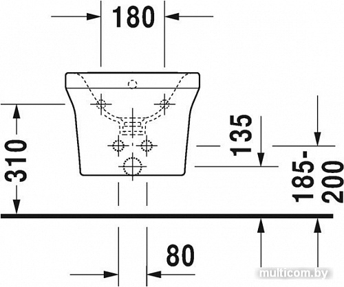 Биде Duravit P3 Comforts [2268150000]
