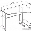 Компьютерный стол MFMaster Триан-1 (правый, дуб молочный)