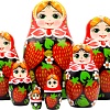 Развивающая игра Брестская Матрешка В сарафане с клубникой (набор 7 шт)