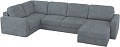 П-образный диван Mio Tesoro Aurora компл.3 правый (Kashemir 974 серый)