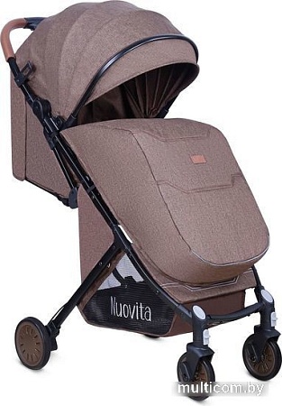 Коляска прогулочная «книга» Nuovita Giro Lux (коричневый/черная рама)