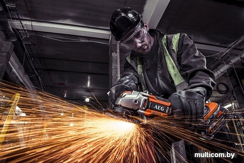 Угловая шлифмашина AEG Powertools BEWS 18-125BLPX-602C 4935464422 (с 2-мя АКБ, кейс)