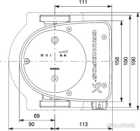 Насос Grundfos Magna1 32-80