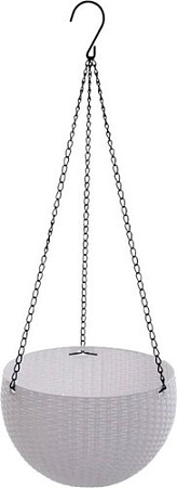 Кашпо Botanica Rattan (26x16см, белый)