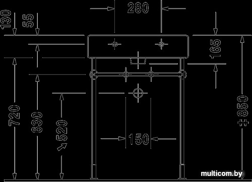 Умывальник Duravit Vero 60x47 (0454600027)