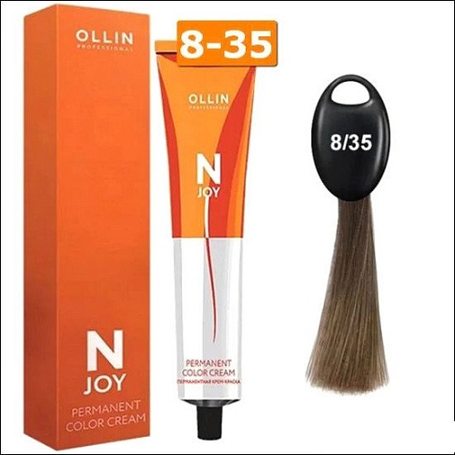 Крем-краска Ollin Professional N-Joy Color Cream 8/35 светло-русый золотисто-махагоновый 100 мл