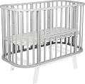 Классическая детская кроватка Sweet Baby Barocco New с маятником (серый/белый)