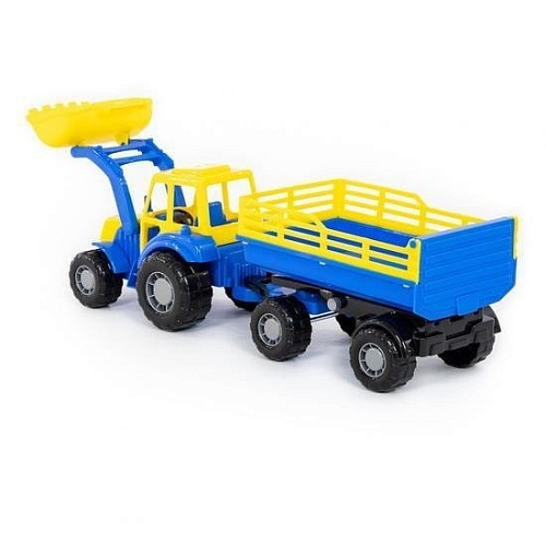 Полесье Мастер трактор с прицепом №2 и ковшом 35288