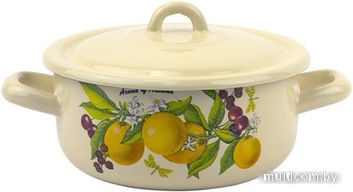 Кастрюля Лысьвенские эмали Фруктовая фантазия С-16072/4КмЭ