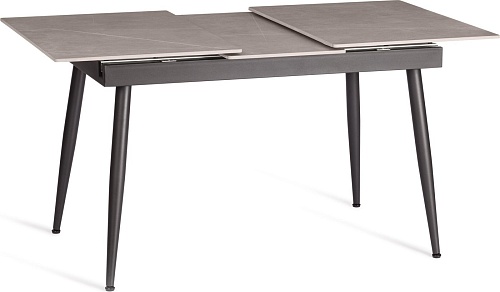 Кухонный стол TetChair Балморал 120+40x80x75 (серый/черный)