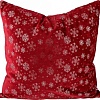 Декоративная подушка Домашняя Мода Новогодний принт (35х35, бордо)