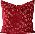 Декоративная подушка Домашняя Мода Новогодний принт (35х35, бордо)